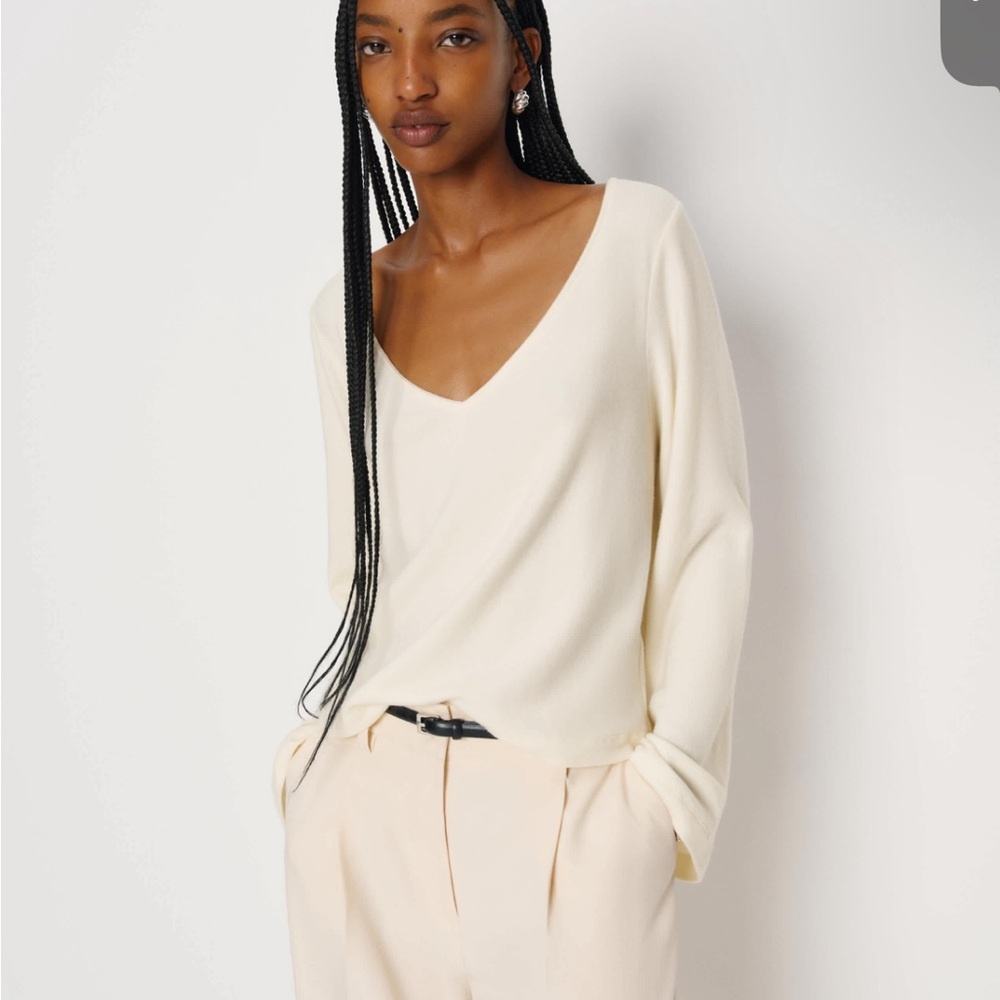 Reformation Mabel Knit Long Sleeve Top